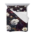 thumbnail image 7 of Garden Floral Twin Size Down Alternative Comforter, Lightweight Comforter Quilt Bedding Set with Pillow Shams Blossom Botanical Wildflower All Seasons Bed Comforter Duvet Insert 68"x86", 7 of 7