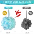 thumbnail image 4 of Shower Loofah - Loofah Sponge - Bath Sponge for Shower,75g Shower Ball for Women and Men, Shower Essential Skin Care, Sets of 4, Flower Color, 4 of 4