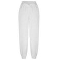 thumbnail image 4 of Admvng Women's Sweatpants Solid Color Elastic Waist Close Slant Pocket Sweatpants Trousers, Size S-2XL, 4 of 7