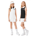 thumbnail image 2 of Actgleam Girls School Uniform Short Printed Sleeveless Polo Shirt,2-Pack,6-7Y, 2 of 9
