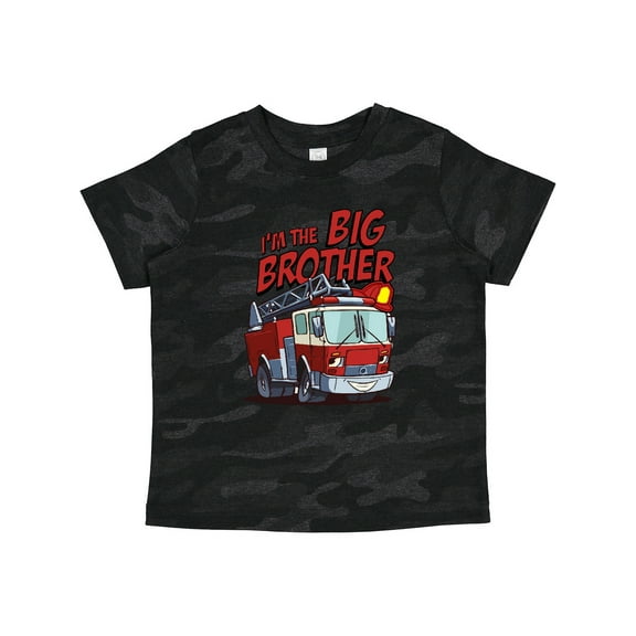 Inktastic Big Brother Fire Truck Boys Toddler T-Shirt