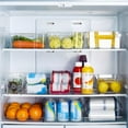 thumbnail image 4 of AMERTEER Stackable Plastic Food Storage Bins - Refrigerator Organizer With Handles For Pantry  Fridge  Freezer  Kitchen  Countertops  Cabinets - Clear Can Organizer, 4 of 6