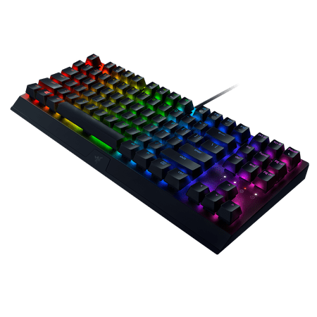 Razer - BlackWidow V3 TKL Wired Mechanical Green Clicky Tactile Switch Gaming Keyboard with Chroma RGB Backlighting - Black