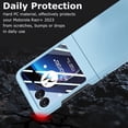 thumbnail image 4 of for Motorola Razr+ 2023 Case with Integrated Glass Screen Protector, Slim Matte Hard PC Back Case Scratch-Resistant Full Coverage Phone Case for Motorola Razr Plus 2023 - Sky Blue, 4 of 12