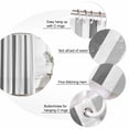 thumbnail image 6 of Grey Striped Waterproof Fabric Shower Curtain, Minimalist Farmhouse Stripe Waterproof Fabric Shower Curtain for Bathroom Curtains Bathtubs Hotel Washable Shower Curtains with 12 Hooks Standard 66x72, 6 of 8