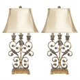 thumbnail image 1 of Safavieh Table Lamp in Gold with Beige Shade (Set of 2), 1 of 5