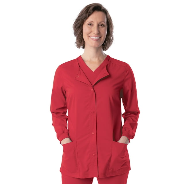 Landau ProFlex Women's Modern Tailored Fit Stretch Snap Front Scrub Jacket
