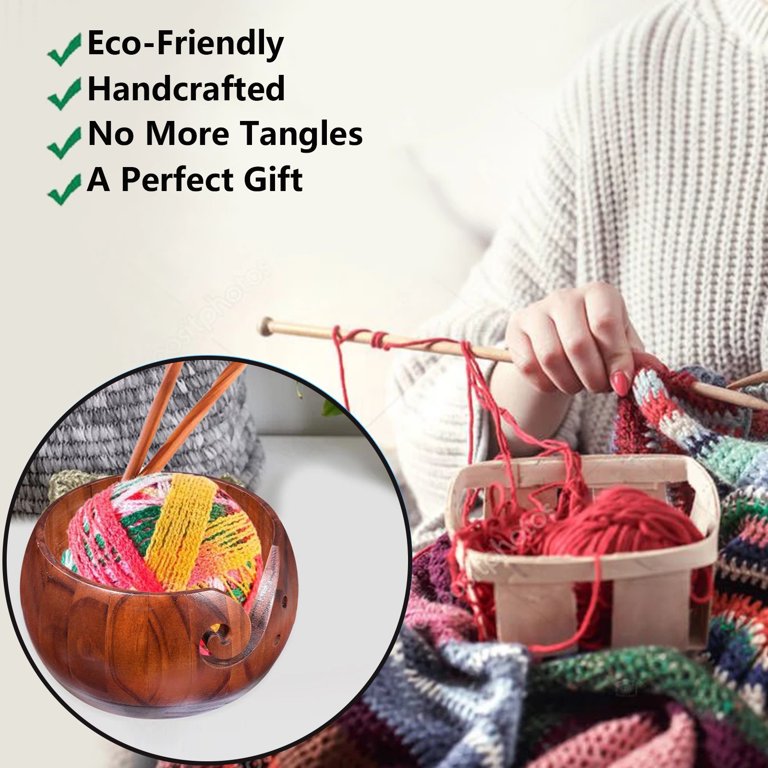 Yarn Bowl for Knitting and Crochet - Handmade with Eco-Friendly