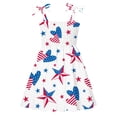 thumbnail image 3 of HAYIMI Girls Summer Sleeveless Dress Cute Spaghetti Strap Sun Dress With Patriotic Print Independence Day Fashion Dresses For Toddler Square Collar Kids Adorable Sundress, 3 of 3