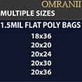 thumbnail image 7 of Multiple Sizes Clear Flat Poly Bags - 20"x24" & (100 Bags) 1.5Mil Flat Open Top Plastic Packaging Packing | Flexible and Durable Plastic Bags | Low-Density Polyethylene (LDPE), 7 of 7