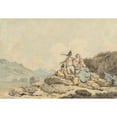 thumbnail image 3 of Francis Wheatley 18x14 Black Modern Framed Museum Art Print Titled - Soldiers and Country Women, 3 of 5