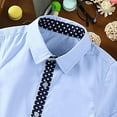 thumbnail image 5 of WRKEKC Boys Button Down Shirt Short Sleeve Striped Sailboat Embroidery Polka Dot Turn Down Collar Casual Summer 3-14 Years, 5 of 7
