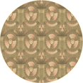 thumbnail image 1 of Ahgly Company Tapis d'Intérieur Lavables en Machine, Ronds, Transitionnels, Orange Jaune, Ronds de 5', 1 of 7