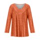 thumbnail image 5 of Qucoqpe - Camisetas tipo túnica de manga larga con cuello en V, fruncidas, lisas, de talla grande, para mujer, estilo informal, holgadas, en liquidación, 5 of 5