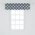 thumbnail image 2 of Ambesonne Abstract Window Valance, Checkered Tartan Shape, 42" x 12", Dimgrey White Dark Blue, 2 of 3