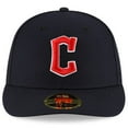 thumbnail image 2 of Men's New Era Navy Cleveland Guardians Authentic Collection On-Field Road Low Profile 59FIFTY Fitted Hat, 2 of 5