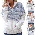 thumbnail image 1 of Sudadera de forro polar con cremallera de manga larga para mujer, 1 of 3