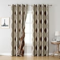 thumbnail image 3 of DYstyle 1/2 Panels Home Textile Window Treatment Blackout Curtain Geometric Living Room Bedroom Grommet Curtain Drapes Eyelets, 3 of 6