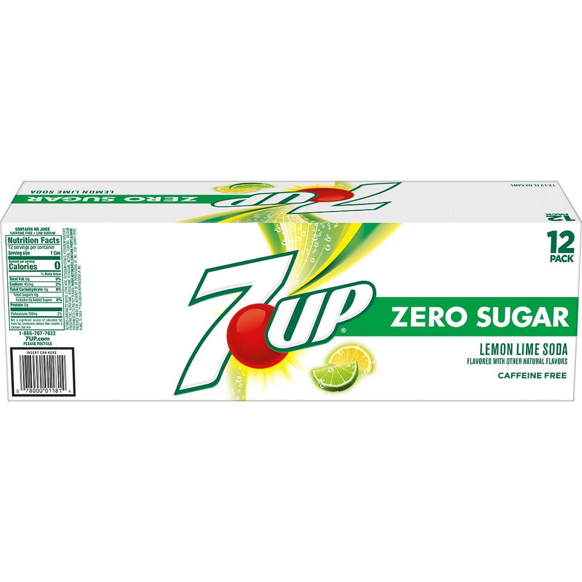 Pick 1 7UP Soda Pop 12 Pack 7 Up Seven Up Lemon Lime, Zero Sugar Soft Drink