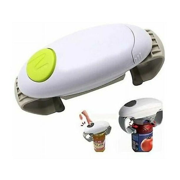 Abridor de tarros automático, herramienta de cocina con abridor de tarros de un solo toque, abrelatas eléctrico para personas mayores y personas con artritis, 6,8 x 2,5 pulgadas, verde