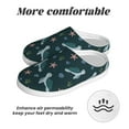 thumbnail image 6 of Daiia Cute Turtle Print Women’s Fuzzy Slippers Memory Foam Lightweight House Shoes Cozy Loafer Flannel House Shoes-42/43, 6 of 7