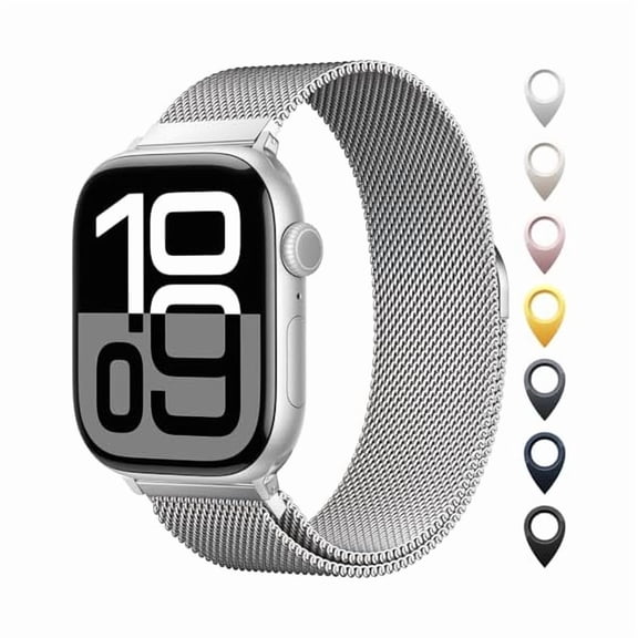 Original Stainless Steel Mesh Loop Compatible with Apple Watch 38mm 40mm 41mm 42mm 44mm 45mm 46mm 49mm Women Men, Magnetic Clasp Replacement for iWatch Bands Series 11 10 9 8 7 6 5 4 Ultra SE 3 2 1