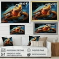 thumbnail image 4 of Designart "Abstract Art Depicting A Turtle'S Aquatic Journey" Animals Turtle Floater Framed Wall Art Living Room, 4 of 5