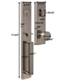 thumbnail image 2 of Weslock 02895-N4N0020 Xanthis Full Plate Dummy Handleset - Nickel, 2 of 5