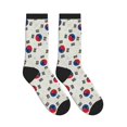 thumbnail image 4 of Men's South Korean Flag Novelty Athletic Socks Women's Digital Printing Funky Patterned Crew Socks, 4 of 7
