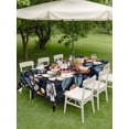 thumbnail image 5 of 54x80 Inch Outdoor Tablecloth with Umbrella Hole Zipper Rectangle Flower Leaves Rectangular Tablecloths Outside Waterproof Watercolor Vintage Floral Wildflower Patio Table Cover for Picnic Party, 5 of 8