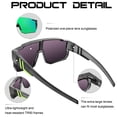 thumbnail image 4 of KANASTAL Over Glasses Sunglasses for Men Women Fit over Wraparound Sport Sun GLasses Cycling Mirrored Green Lens, 4 of 7