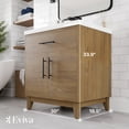 thumbnail image 2 of Eviva Graham 30"W x 19"D Oak Bathroom Vanity with White Porcelain Countertop and Integrated Sink, 2 of 11