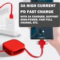 thumbnail image 4 of QILTON 3 in 1 Multi Phone Charger,USB Data Cable Phone Stand,Retractable Phone Charger,Fast Charging Cable Multi Roll Charg A9P7, 4 of 8
