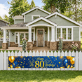 thumbnail image 6 of Blue Gold Themed Happy 80 Birthday Banner Backdrop Party Decoration for Birthday Party Celebrations Photography Props Photo Backgrounds Decor Elements, 6 of 8