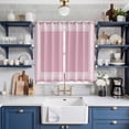 thumbnail image 2 of Curtains 63 Inch Length 2 Panels, Pink Greek Key Grommets Window Treatment Curtain, Geometric Greece Ancient Farmhouse Geo Thermal Curtains Drapes for Living Room/Bathroom, 2 of 9