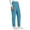 Blue, variant on Boyscolos Women's Stretch Scrub Pants Mid Rise Pull On Workwear Cargo Pocket Full Elastic Waist Medical Uniform Comfortable