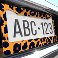 thumbnail image 6 of 1 Pcs Leopard Pattern License Plate Frame, License Plate Cover for Car Decorative Parts, Aluminum License Plate Bracket Holder Rust-Proof Weather-Proof for US Standard Car, 6 of 9