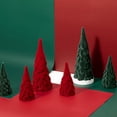 thumbnail image 4 of Nuevas Ideas para fiestas, vacaciones, flocado, árbol de Navidad de cerámica, adornos de mesa, árbol rojo verde, regalo de Navidad, decoración navideña 2024, 4 of 4