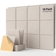 thumbnail image 1 of Paneles de pared insonorizados Soundsbay, paquete de 18, 30 x 30 x 1 cm, color beige, 1 of 7