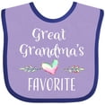 thumbnail image 3 of Inktastic Great Grandmas Favorite- Heart Great Grandchild Boys or Girls Baby Bib, 3 of 4