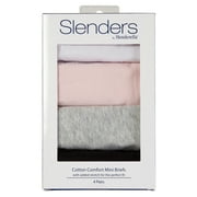 Slenders by Slenderella Cotton Mini Brief Panties BF83 4 Pack