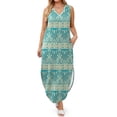 thumbnail image 5 of Fantaslook Summer Maxi Dresses for Women V Neck Tank Dress Vacation Beach Floral Sundresses with Pockets, 5 of 9