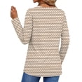 thumbnail image 4 of Fantaslook Womens Tops Dressy Casual Pleated Blouses V Neck Long Sleeve Shirts Fall Tunic Tops, 4 of 7