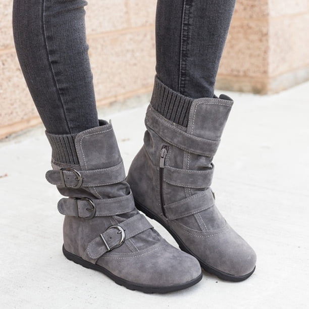 Zapatos de algodón de invierno Europa y Estados Unidos botas de algodón esmerilado de gran tamaño zapatos de mujer zapatos de algodón de mujer