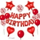thumbnail image 1 of Set de globos de aluminio WEIKA de 27 unidades, color rojo, para decoración de cumpleaños, 1 of 6
