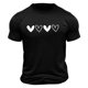 thumbnail image 4 of Tops para hombre, blusas y camisas de cuello redondo y manga corta para hombre. Camiseta/camisa informal de cuello redondo y manga corta con estampado de corazones para hombre. Tops de poliéster para, 4 of 4