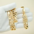 thumbnail image 4 of PULABO No Fade 14K Gold-Plated Cuban & Figaro Bracelet, Necklace, Set - 8mm/10mm wide, High Quality, 4 of 8