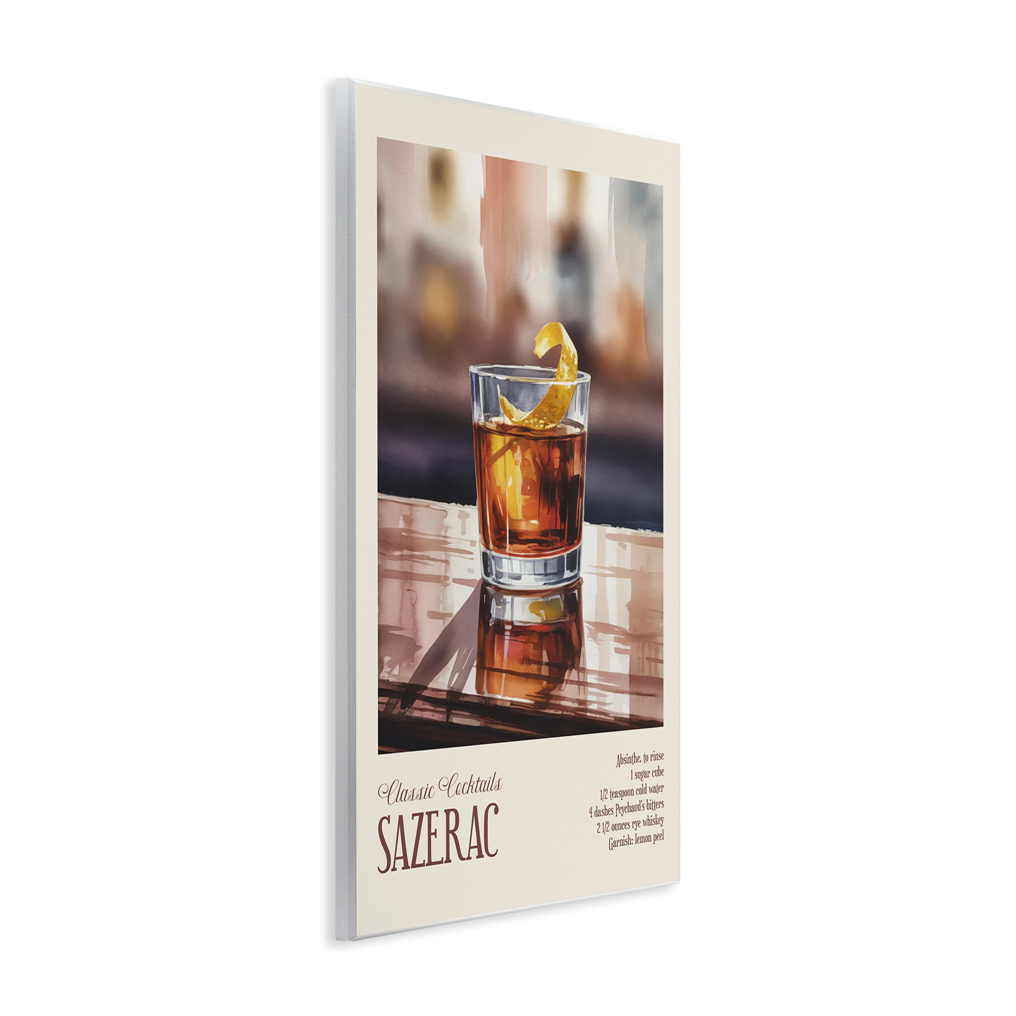 Stupell Industries Sazerac on Reflective Surface Wall Plaque Art, design by Andreas Magnusson