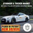 thumbnail image 3 of New Driver Magnet for Car, Reflective Please Be Patient New Driver Signs for Car, Student Driver Magnetic Safety Signs, Rookie Novice Driver Warning Vehicle Bumper Sticker, 3 of 5
