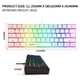 thumbnail image 3 of Teclado para juegos de 61 teclas con cable e iluminación RGB Pamolo  inglés, 3 of 3